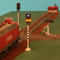 Bahnübergang mit Auto Bahnübergang mit Auto